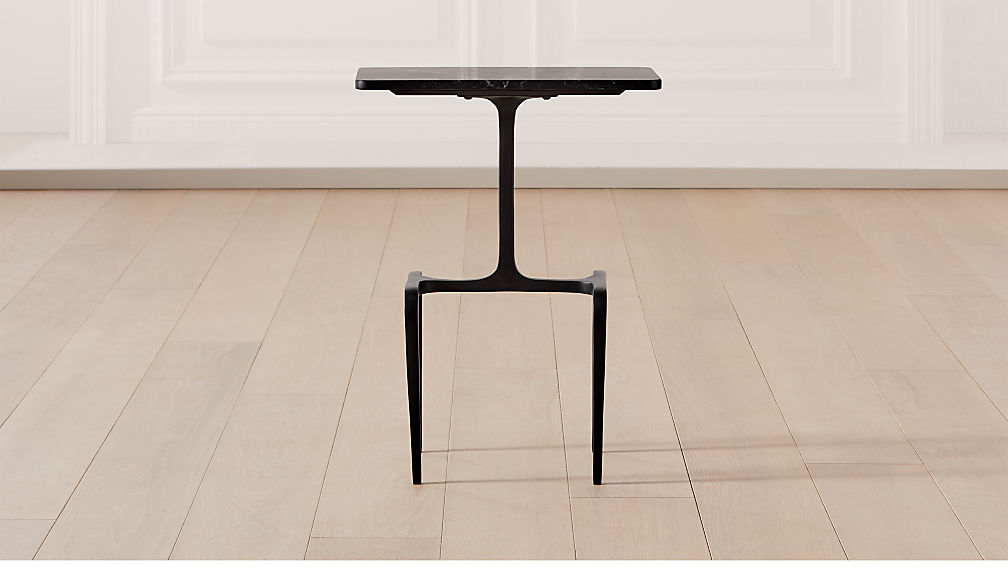 Oxford Black Marble Side Table One Home Therapy